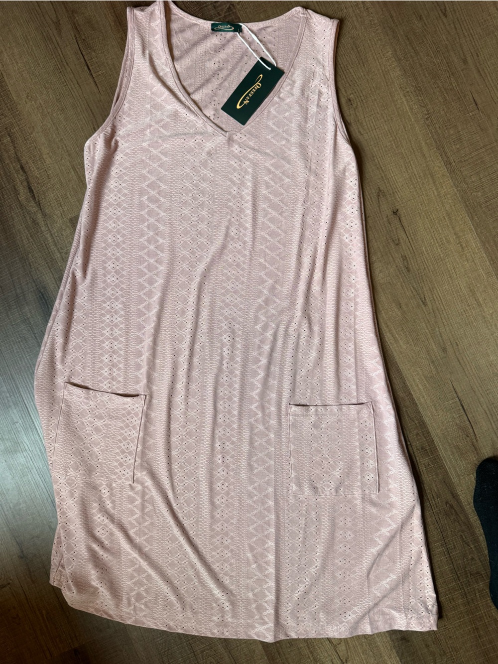 Pink Sleeveless Maxi Dress with V-Neck